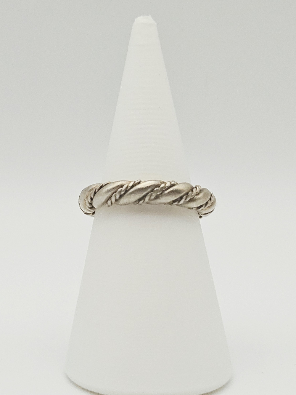Sterling Silver Twisted Rope Stackable Ring